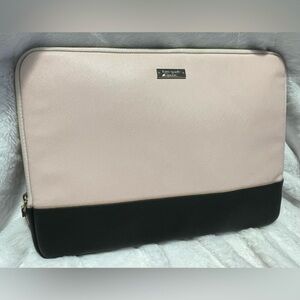 Kate Spade Blush Pink & Black Laptop Case